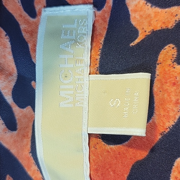 MICHAEL Michael Kors Navy and Coral Blouse - Picture 7 of 7